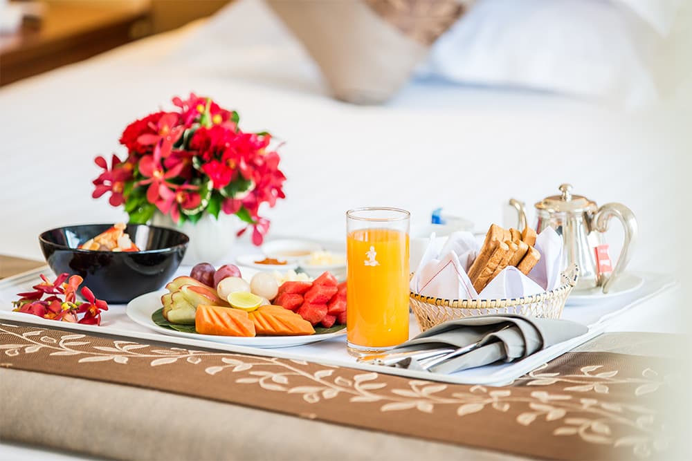 daily fruit platter at 5-star hotel in pattaya
