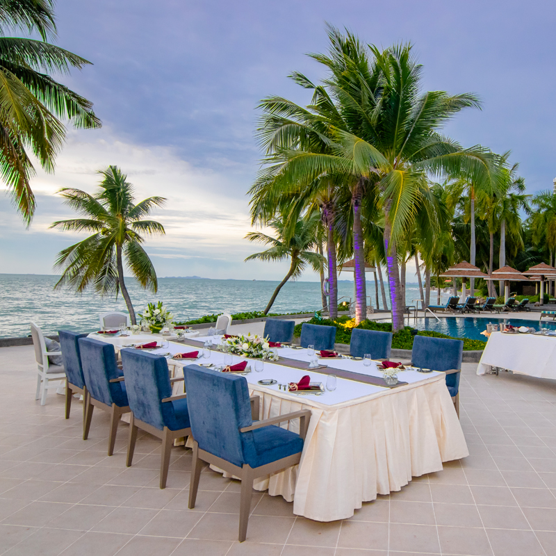 beachside private party in pattaya at the royal wing suites & spa
