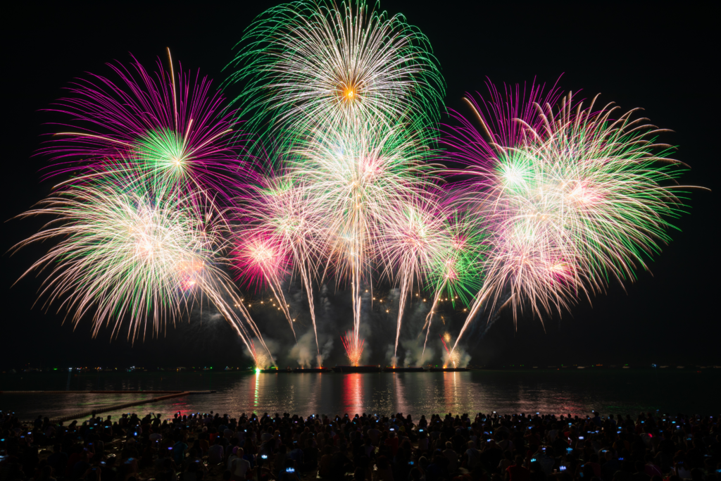 Fireworks display at Pattaya events