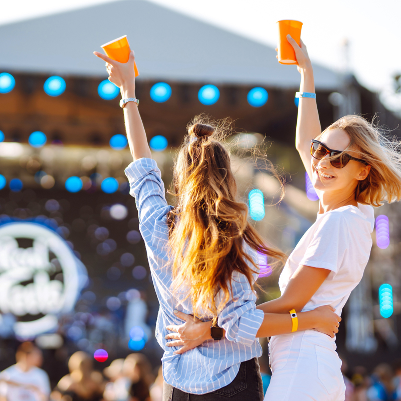 people celebrating at pattaya music festival
