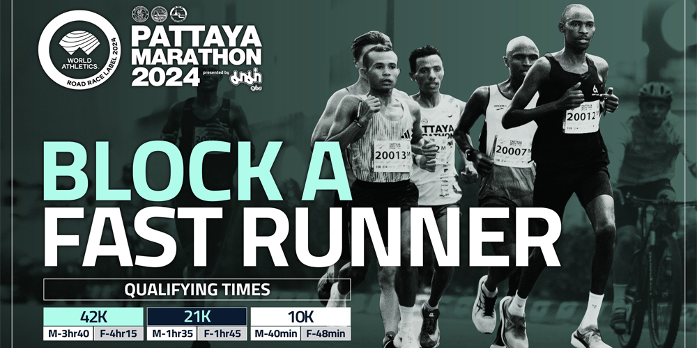 pattaya marathon 2024 fast runner banner