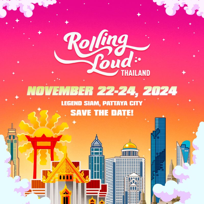 rolling loud thailand 2024 square banner