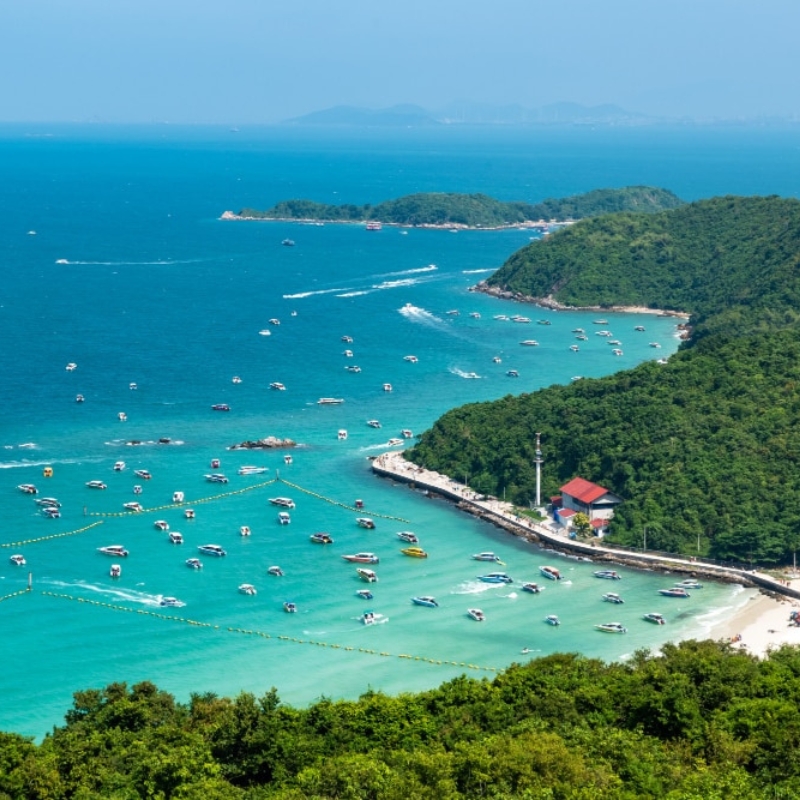 view of koh lan coast and waters