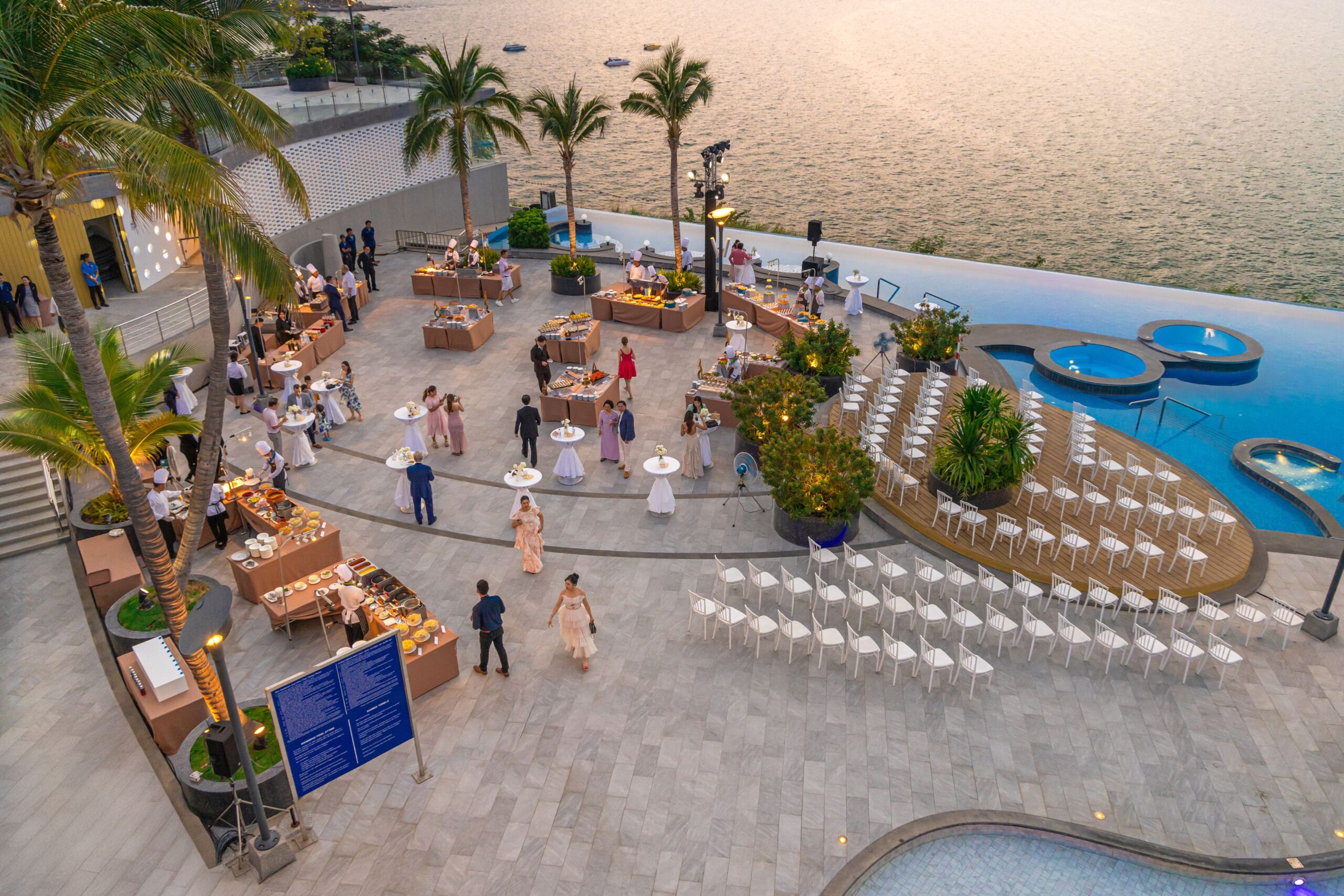 cocktail style wedding reception
