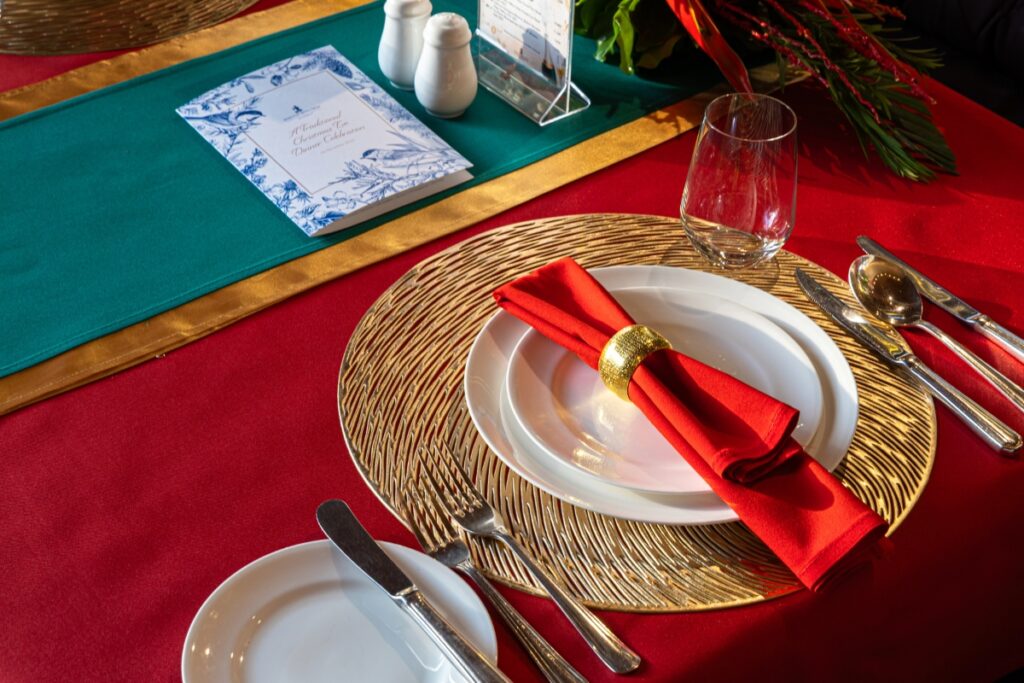 formal table setting at royal grill room
